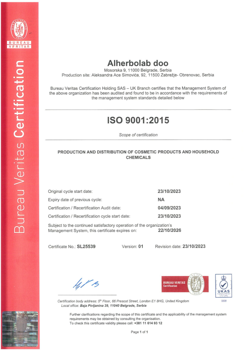 WE ARE CERTIFIED ACCORDING TO THE ISO 9001:2015 SYSTEM STANDARD